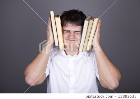 Tired men with books. Tired men with books. 13892535