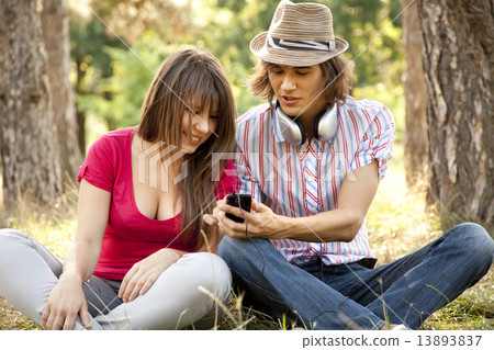 Young couple at outdoors 13893837