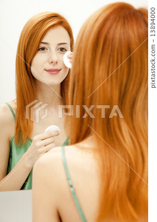 Redhead girl in bathroom Redhead girl in bathroom 13894000