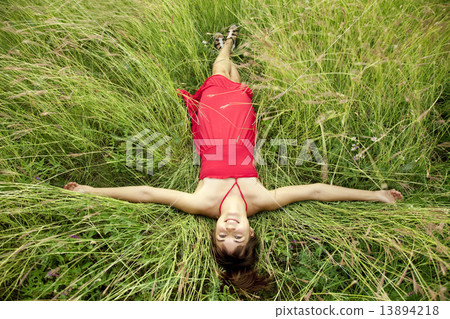 Brunette girl at outdoor. Brunette girl at outdoor. 13894218