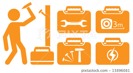 worker and set portfolio with tools for repair worker and set portfolio with tools for repair 13896081