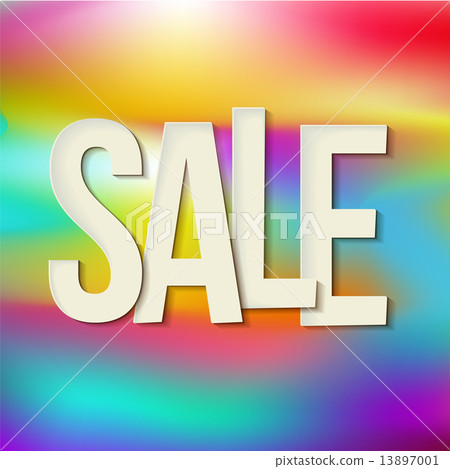 Sale typography background. Vector 13897001
