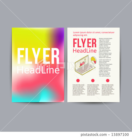 Abstract  Brochure Flyer design vector template. 13897100