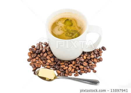 Coffee with added Butter 13897941