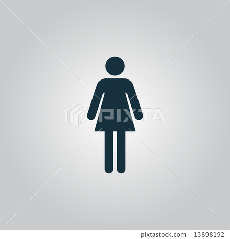 Woman icon on a grey background Woman icon on a grey background 13898192