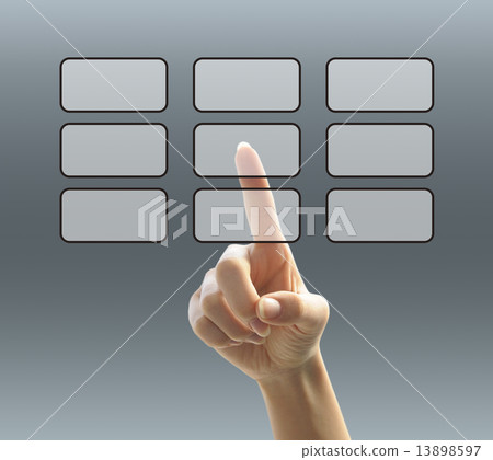 Touch panel female hand Touch panel female hand 13898597