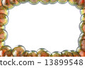 Frame of colorful soap bubbles on a white background 13899548