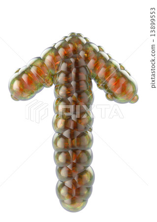 bubbles in shape of an arrow up on white background 13899553