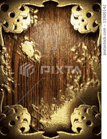 gold and wood background 13900142