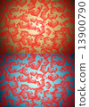Red heart on two color background 13900790