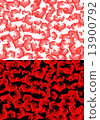 Red heart on two color background 13900792