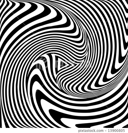 Torsion movement. Op art abstract illustration. Torsion movement. Op art abstract illustration. 13900805