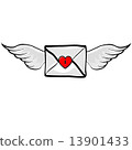 Letter Heart Wings 13901433
