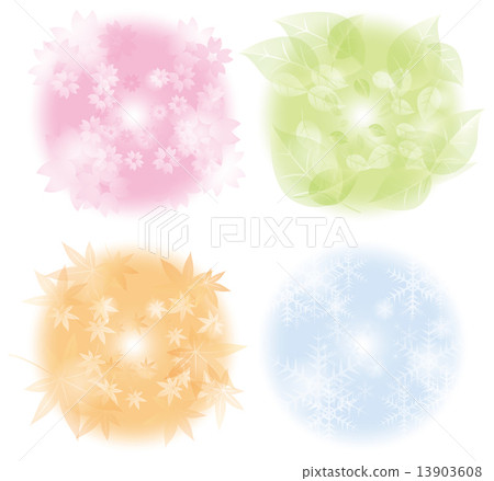 春天，夏天，秋天和冬天背景 13903608