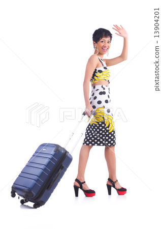 Young woman preparing for vacation 13904201