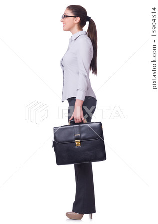 Businesswoman isolated on the white background Businesswoman isolated on the white background 13904314