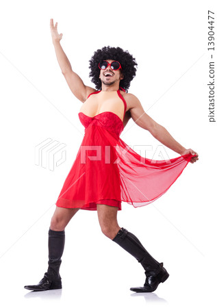 Man dressing in woman dress Man dressing in woman dress 13904477