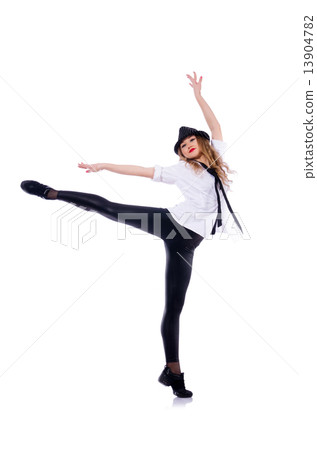 Woman dancer dancing modern dances 13904782