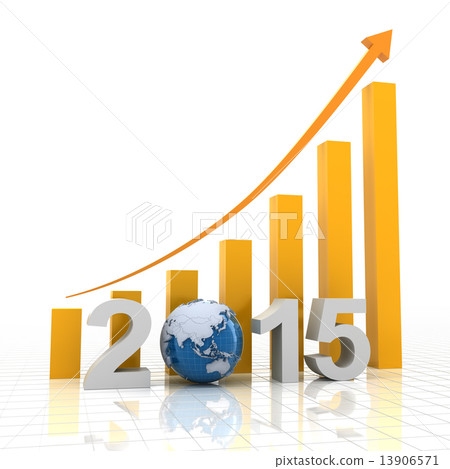 2015 global growth, 3d render 2015 global growth, 3d render 13906571