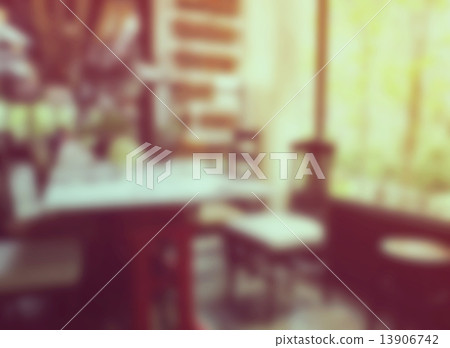 Blurred interior of restaurant with vintage filter effect Blurred interior of restaurant with vintage filter effect 13906742