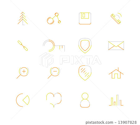 Set of thin line web icons - Stock Illustration [13907828] - PIXTA