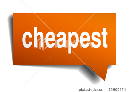 cheapest orange speech bubble isolated on white 13909354