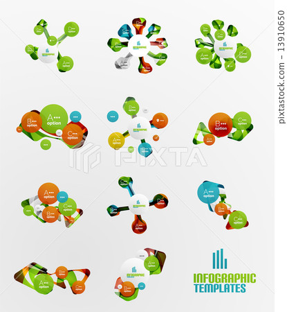 Set of abstract step infographics 13910650