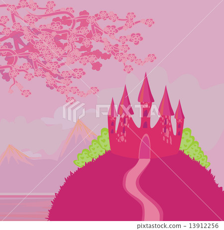 Magic Fairy Tale Princess Castle landscape Magic Fairy Tale Princess Castle landscape 13912256