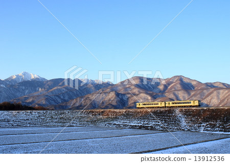 跑在早晨太陽的高地火車 13912536