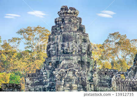 Bayon temple statues, Angkor, Siem Reap, Cambodia Bayon temple statues, Angkor, Siem Reap, Cambodia 13912735