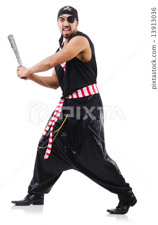 Man in pirate costume in halloween concept Man in pirate costume in halloween concept 13913036