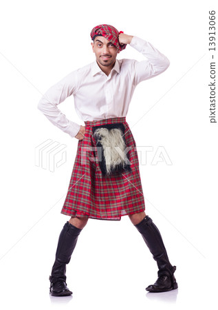 Scottish traditions concept with person wearing kilt 13913066