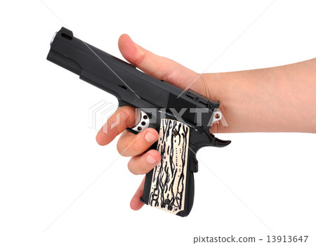 handgun in hand 13913647