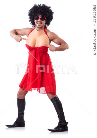 Man dressing in woman dress Man dressing in woman dress 13913662