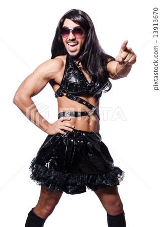 Man dressing in woman dress 13913670