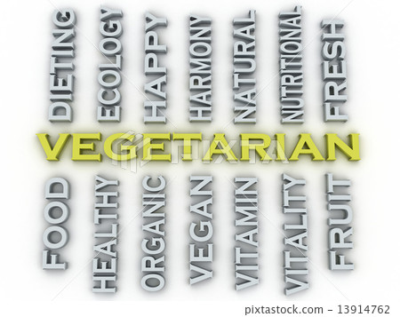 3d image Vegetarian issues concept word cloud background 3d image Vegetarian issues concept word cloud background 13914762
