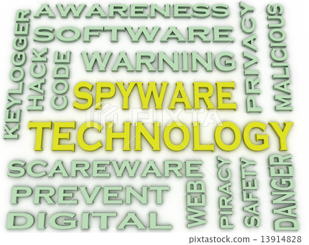 3d image Spyware Technology  issues concept word cloud backgroun 13914828