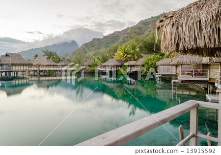 Overwater Bungalows, French Polynesia 13915592