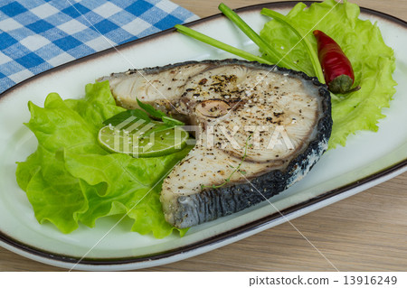 Grilled shark steak Grilled shark steak 13916249