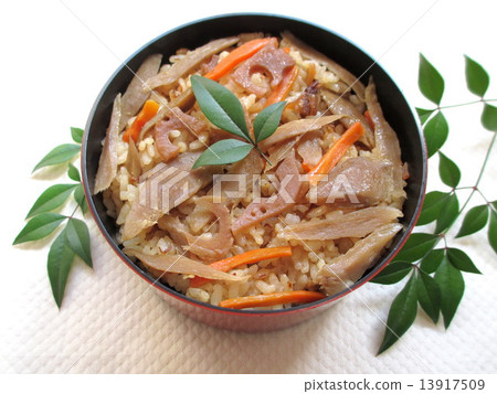 Burdock rice cooked with rice 13917509
