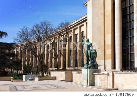 Sculpture of (Hercules) Heracles near museums building,  Trocadero, Paris 13917609