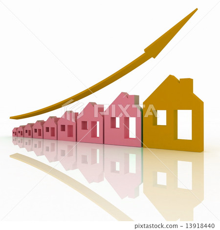 Growth in real estate shown on graph Growth in real estate shown on graph 13918440