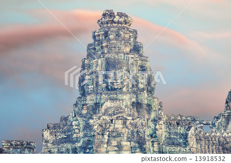 Bayon temple statues, Angkor, cross-process affect 13918532