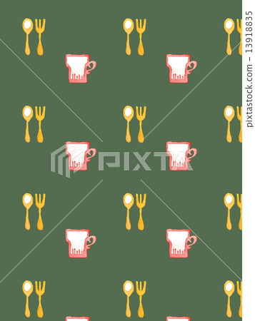 Coffee coffee cup cup fork spoon cutlery kitchen accessory watercolor hand-painted cute illustration pattern dishware lunch cafe drink tea cup warm warm hot red yellow Coffee coffee cup cup fork spoon cutlery kitchen accessory watercolor hand-painted cute illustration pattern dishware lunch cafe drink tea cup warm warm hot red yellow 13918835