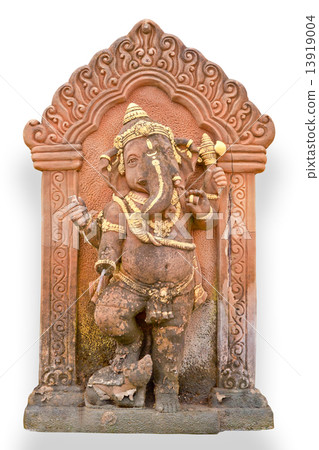 Old Hindu God Ganesh sculpture in Thailand temple 13919004
