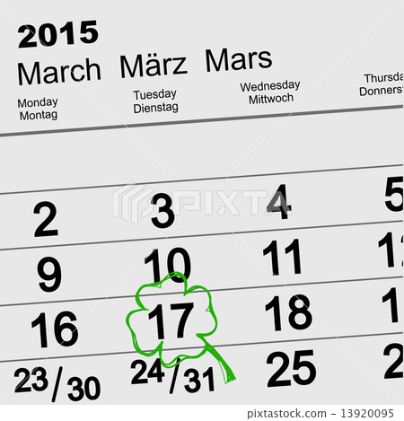 Saint Patricks Day. Calendar March 17 Saint Patricks Day. Calendar March 17 13920095