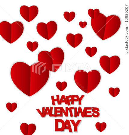 Happy Valentines Day Card. Vector Illustration 13920207