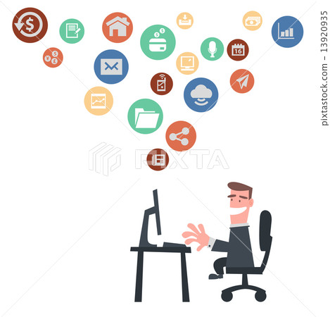 Businessman Using Internet Businessman Using Internet 13920935
