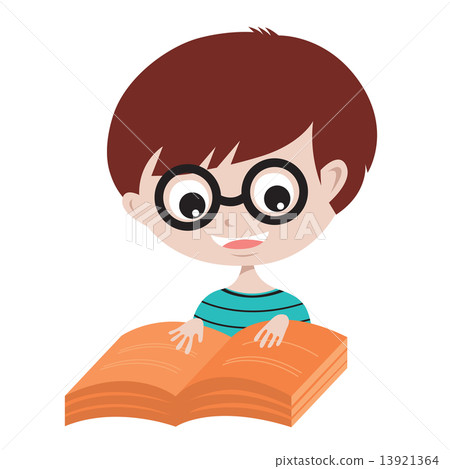 Happy Boy Reading A Book. 13921364