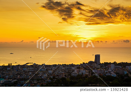 Landscape Hua Hin city at sunrise Landscape Hua Hin city at sunrise 13921428